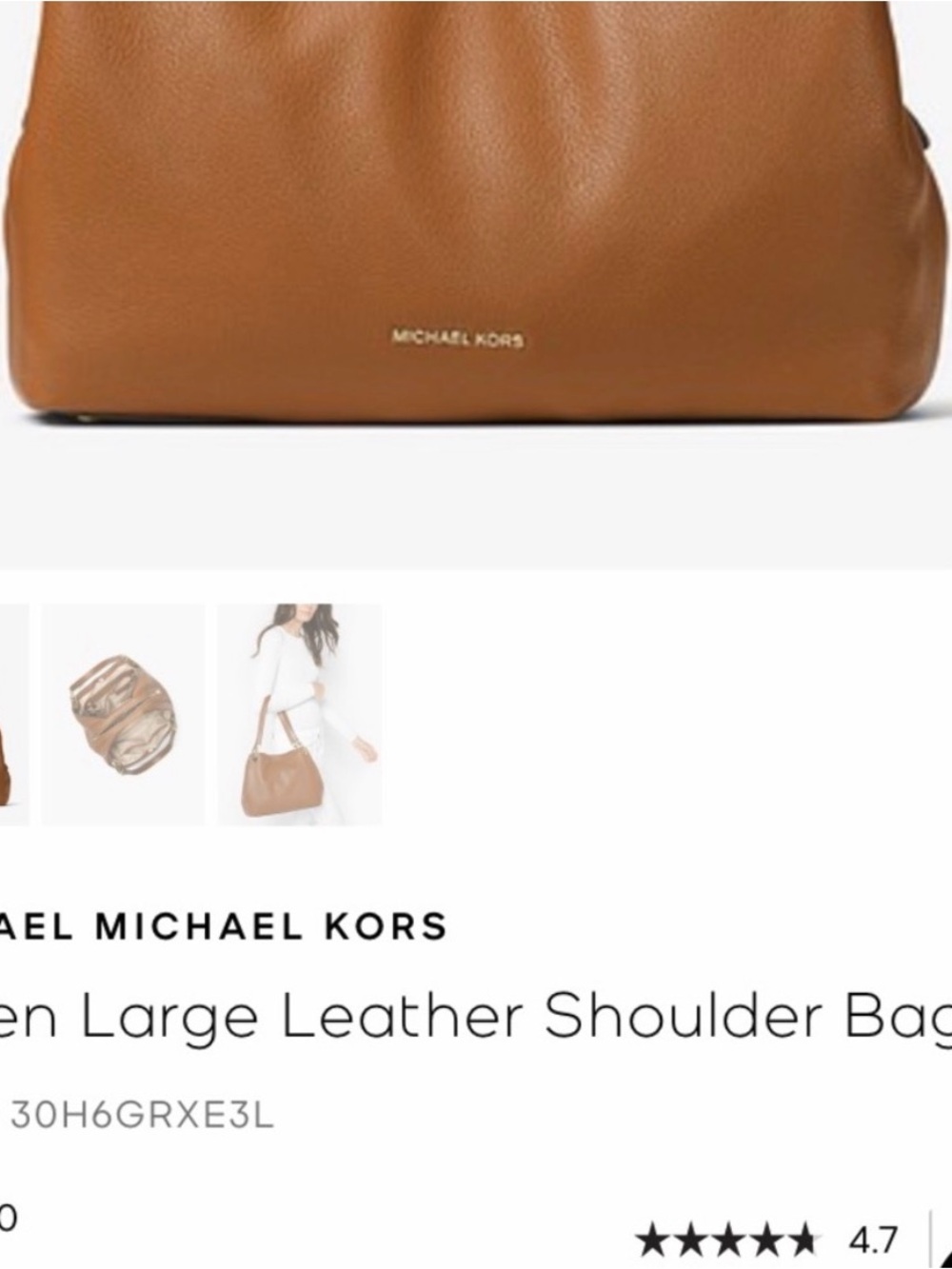 Michael Kors Raven LG Shoulder Tote NWT! - Picture 11 of 11